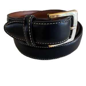 Brooks Brothers leather belt black 36